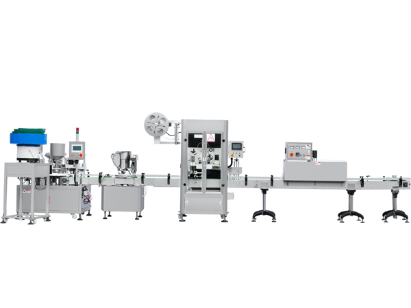 卡盘式理瓶灌装旋盖锁盖套标收缩线